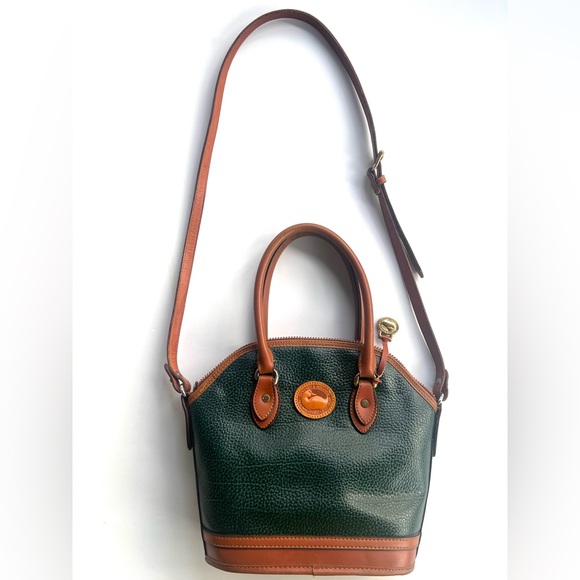 Vintage  gem DOONEY & BOURKE  authentic leather purse emerald green - Picture 1 of 13